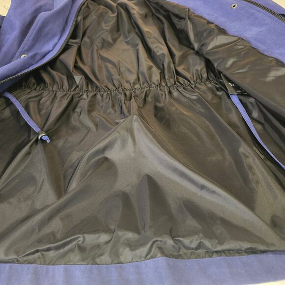 FSL Collection Women's Zip Up Detachable Hood Pockets Blue Lined Jacket Medium - Picture 15 of 16